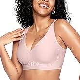 ProKloud Wireless Triangle Bralettes for Women Plunge Unlined Bras No Underwire Comfortable Unpadded Everyday Tshirt Bra