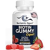 Bariatric Expert Biotin Vitamin – Fast-Melting Dietary Supplement for Adults Post Bariatric Surgery, 90 Count