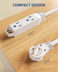 DEWENWILS 360° Rotating Flat Plug Extension