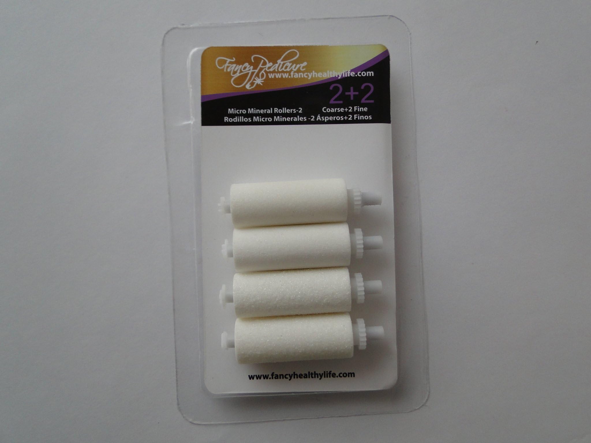 Replacement Rollers Refills for Fancy Pedicure Electric Callus Remover - Pack of 4 Grinding Heads, 2 Fine and 2 Coarse -For Soft Hands and Feet