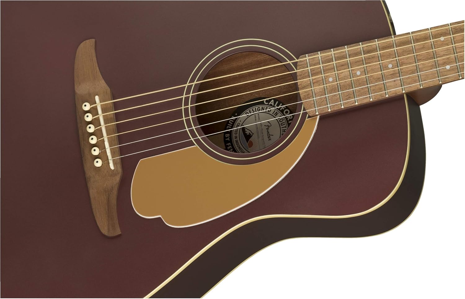 Amazon Com Fender Malibu Player Acoustic Guitar Burgundy Satin Walnut Fingerboard Musical Instruments