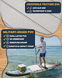11'x34 Ultra Wide Paddleboard, Inflatable SUP&430lb