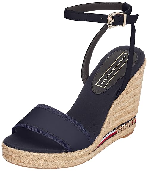 Tommy Hilfiger Damen Iconic Elena Corporate Ribbon Plateausandalen
