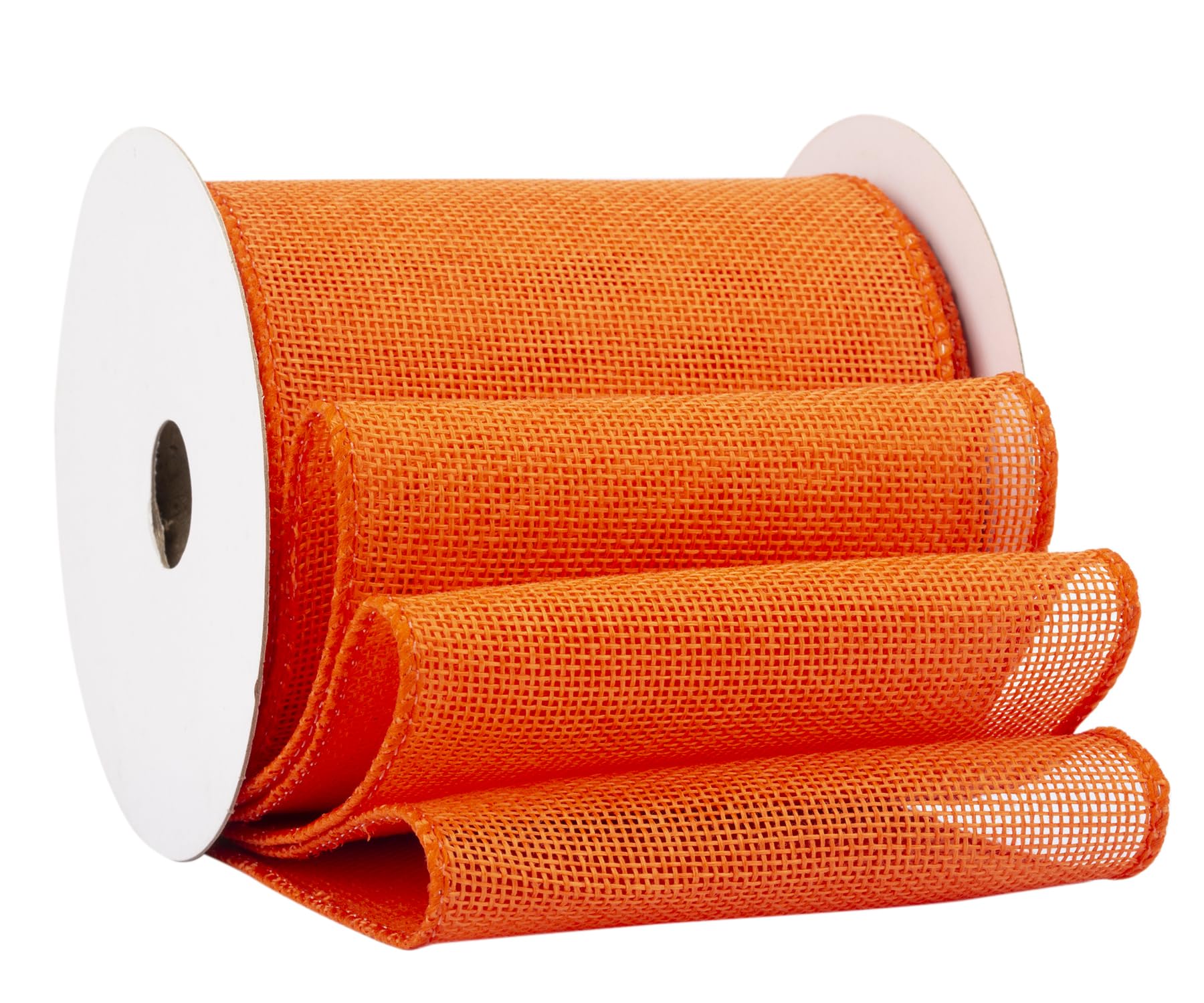Fondersy 9-Meter Orange Burlap Ribbon Wired Burlap Ribbon - 100mm Width for Gift Wrapping, Floral Arrangements, Wreath Making, and Christmas Decor
