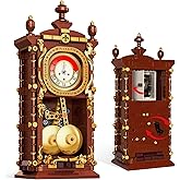 Loyratche Vintage Retro Swing Clock Building Set, Pendulum Clocks Building Block Toys, with Functional Mechanical Model Kit, 