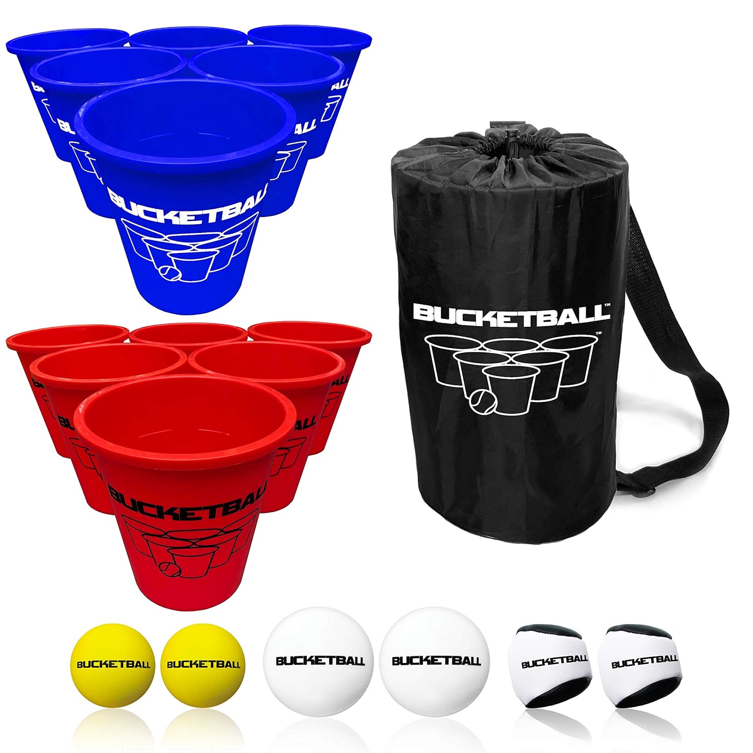 Bucket Ball - Beach Edition - Ultimate Beach, Pool, Yard, Camping, Tailgate, BBQ, Backyard, Lawn, Water, Wedding, Events, Indoor, Outdoor Game – Best Gift Toy for Boys, Girls, Teens, Adults, Family