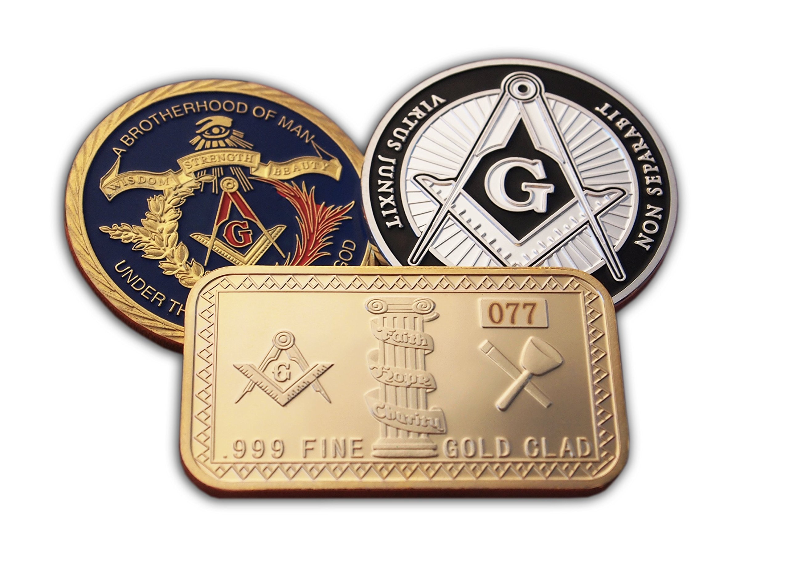 Eillwin Fine Freemason Rare Collectors Set Special Collector Edition Tokens & Bar Present