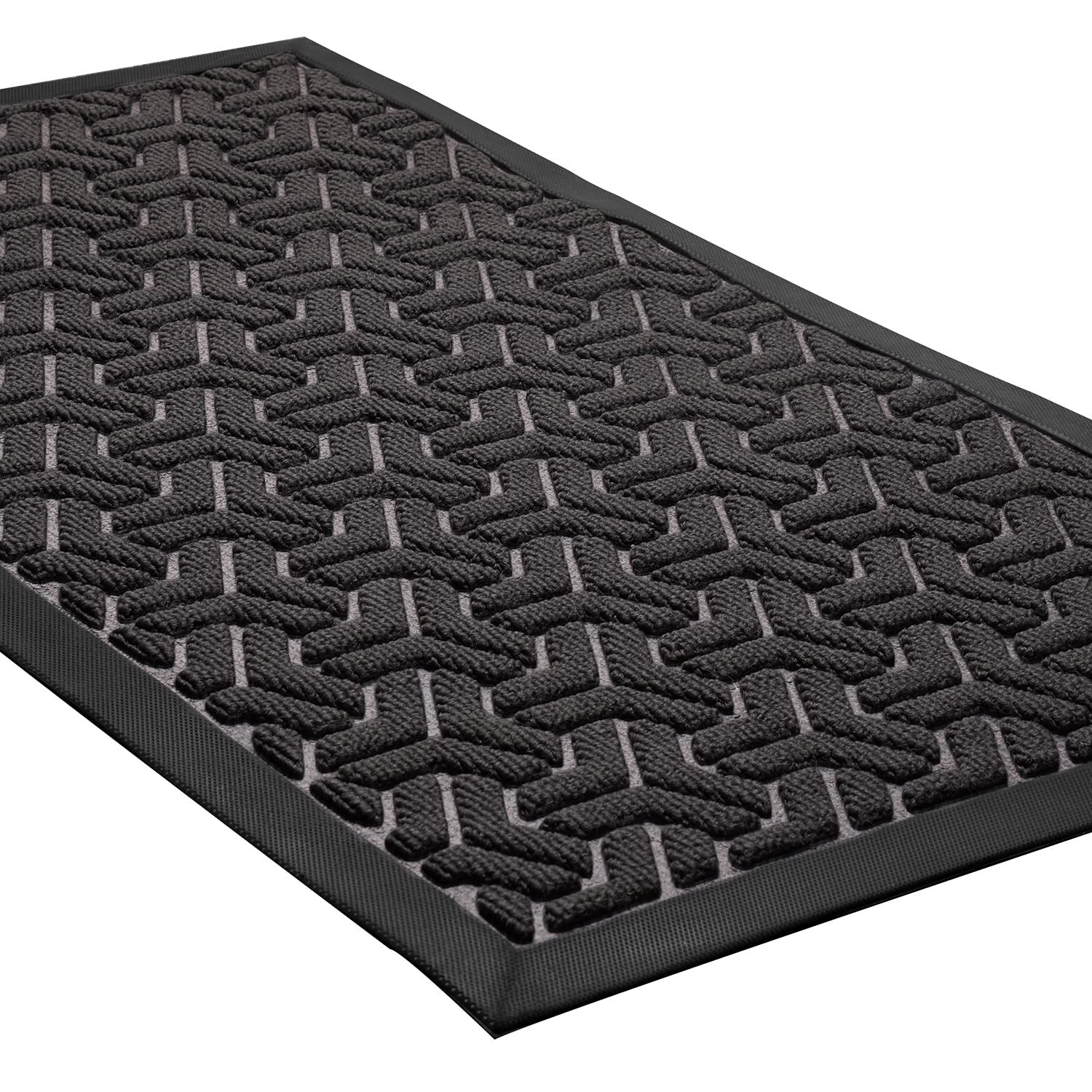 Purejoy Indoor Entrance Mat 45 x 75 cm Non-Slip & Dustproof Rubber Door Mat Waterproof Dirt Trapping Mat for Rugs