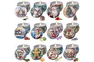 JXDLSQ 12 Pack Christmas Scented Candles Gifts Set for Women, Candles for Home Scented, 2.5 oz Soy Wax Aromatherapy Candle, Best Gifts for Women Thanksgiving Day Birthday Christmas