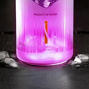 VIP botella LED Glow Pegatinas 60 mm rosa – Set de 50 – Stick en la