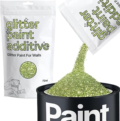 Hemway Olive Green Glitter Paint Additive 100g for Emulsion Acrylic Lacquer