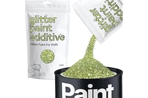 Glitter Paint for Walls Olive Green Additive Emulsion Latex Acrylic Sparkles Fine Interior Painting 100g / 3.5oz