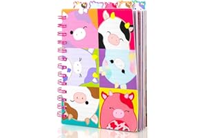 Squishmallows Original Tab Journal, 5 Tabs, Spiral Bound, Journals for Teens, Birthday Gift, Journaling Kit, Journal Set, Kids Journal, Stationery Set for Girls, Sketch Journal, Diary