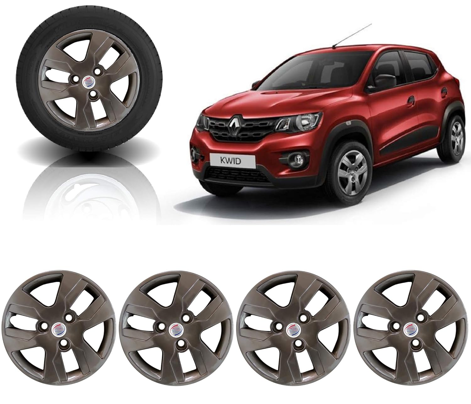 Autopearl Car Full Wheel Cover Caps 13inch Bolt Type Fitting for