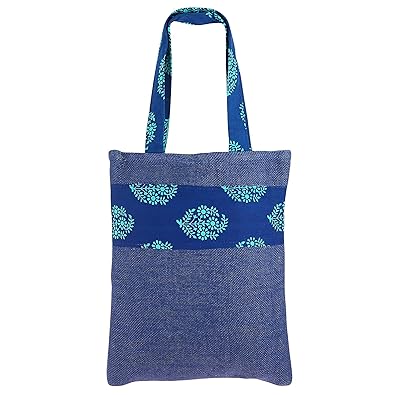 ShalinIndia Unisex Natural Fiber-Eco Frienly Mini Shopping Bag with Non Woven Lining Inside (Jute colour)