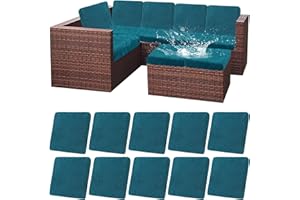 HEBE RUGS HEBE Outdoor Patio Cushion Covers Set of 10 Waterproof Stretch Seat Cushion Cover for Patio Furniture Clearance Outdoor Sofa Cushion Cover Replacement Couch Slipcovers Chair Seat Cover
