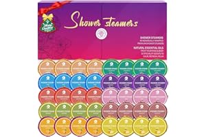 MR MIRYE 40 PCS Shower Steamers Aromatherapy for Women or Men, 10 Scent Shower Bomb Organic with Natural Essential Oil Relaxation, White Elephant Gifts Birthday Christmas Stocking Stuffers for Her Him