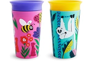 Munchkin® Miracle® 360 WildLove Sippy Cup, 9 Oz, 2 Pack, Bee/Lemur