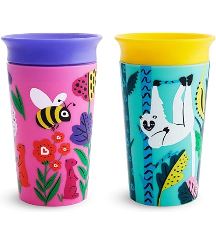 Wow Cup Mini 360 Sippy Cup 2-Pack - 12 Oz Spill-Proof Toddler Cups In Aruba Blue