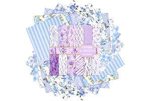 Floral Scrapbook Paper 12x12 Sided Decorative Paper for Scrapbooking, 48 Sheets/24 Designs Spring Floral Patterned Craft Pape