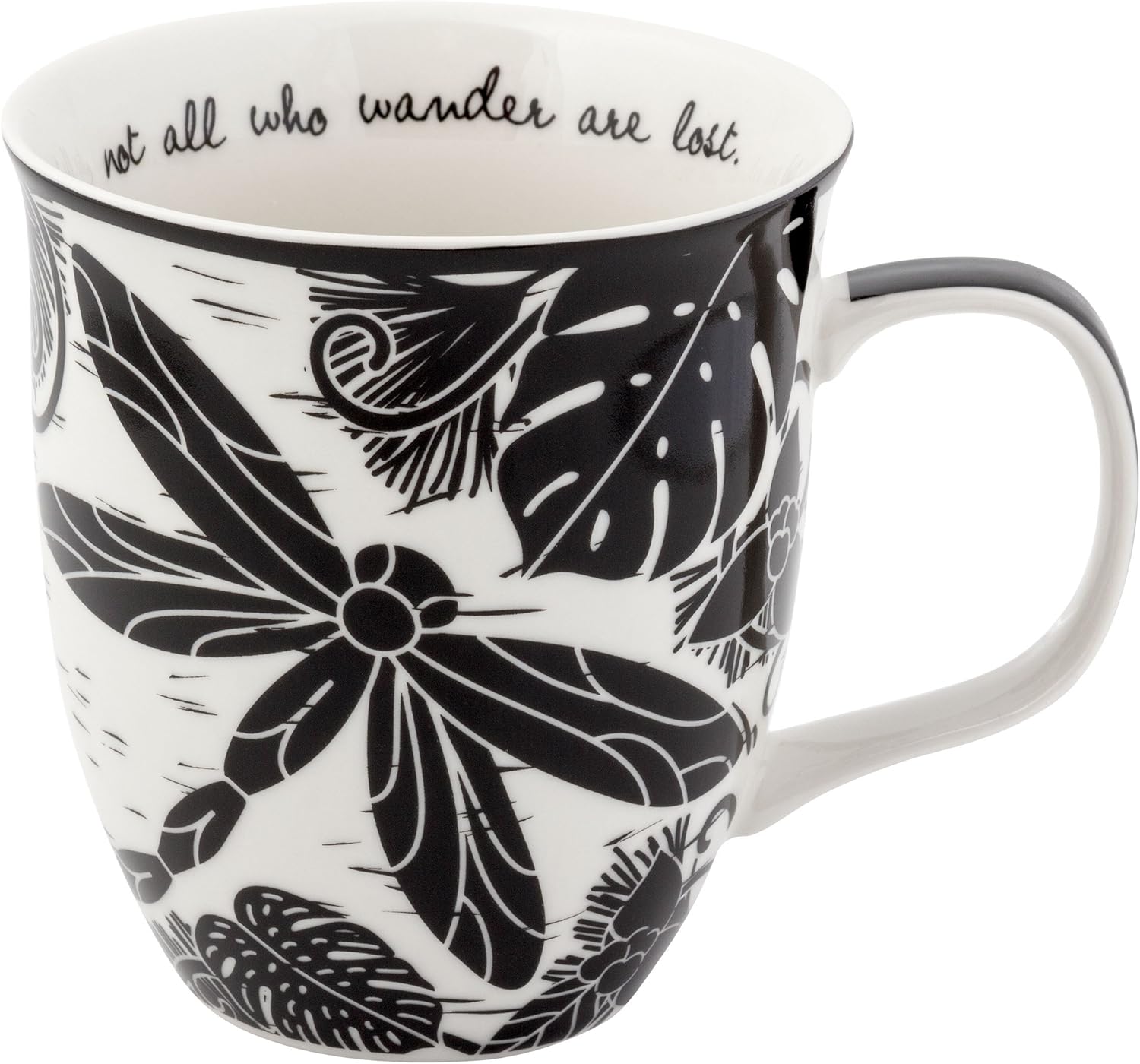 Black And White Coffee Mugs Amazon Com Konitz Assorted Mugs Black