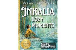 Inkalia: Cozy Moments 2 – Ink Tracing Coloring Book for Adults: Transform Relaxing Scenes Using Only One Black Pen - A Calm a