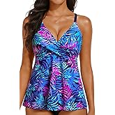 Women's Flowy Tankini Tops Only - Modest Bathing Suit Top Loose Fit Swimsuit Tops No Bottom 2025