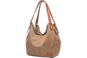 FASHION MODERN WORLDLYDA Worldlyda Women Canvas Hobo Purse Multi Pocket Tote Shopper Shoulder Bag Casual Top Handle handbag with Embroidery Ethnic