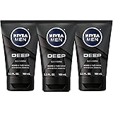 Nivea Men Deep Cleansing Beard and Face Wash, Natural Charcoal Vanilla, 9.9 Fl Oz