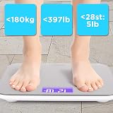 Duronic BS603 Digital Bathroom Scales with LCD Display 180kg Capacity view 3