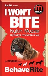 Mikki Dog Nylon Muzzle 2XL Black Comfort Fit Adjustable Quick Lock view 7