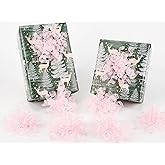 HUIHUANG Pink Bows for Gift Wrapping Pink Curly Gift Bows 5 inch x 8 Counts Self-Adhesive Curly Ribbon Bow for Presents, Paper Bag, Baby Shower Favors, Wrapping Accessories, Party Decor