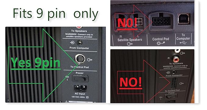 Amazon Com Bose Companion 3 Series I Or Ii Remote Volume Control Pod 9 Pins Round Interface Computers Accessories