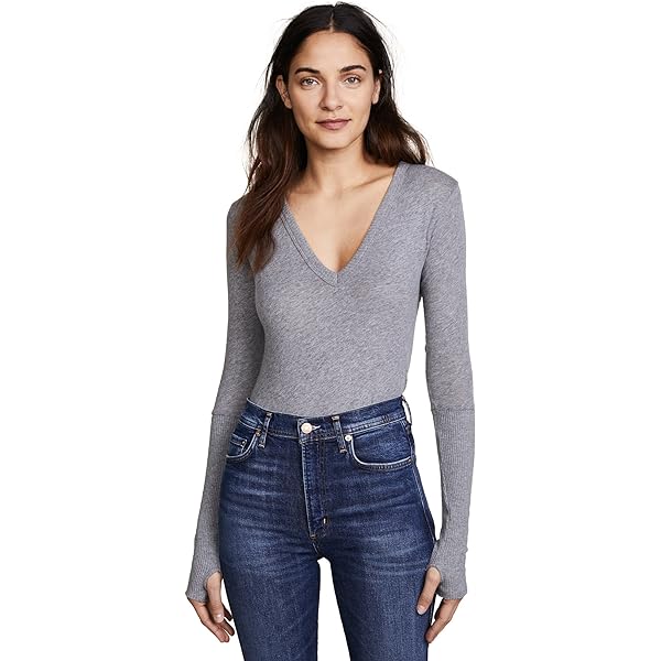 Enza Costa womens Stretch Silk Rib Fitted Long Sleeve Crew