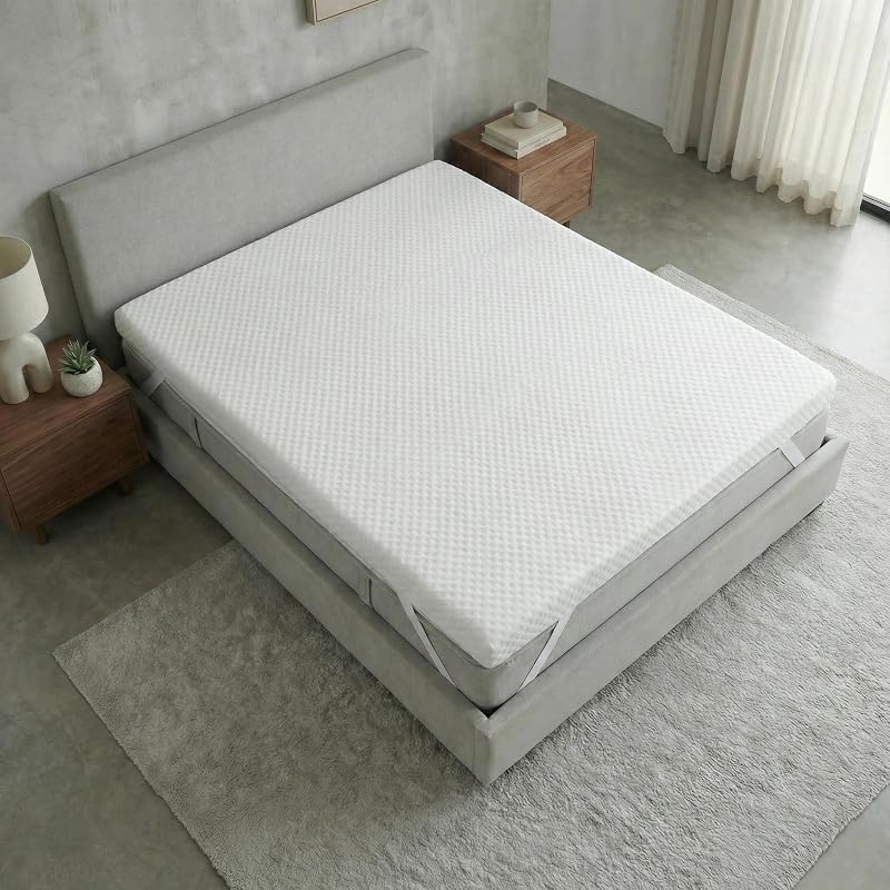 Topper Viscoelástico 90x190 cm – Grosor 8 cm | Fabricado en España | Alivia la Presión | Reduce la Tensión Corporal | 100 % Viscoelástica | Funda Transpirable Desenfundable y Lavable | CertiPUR — foto 5 de 8