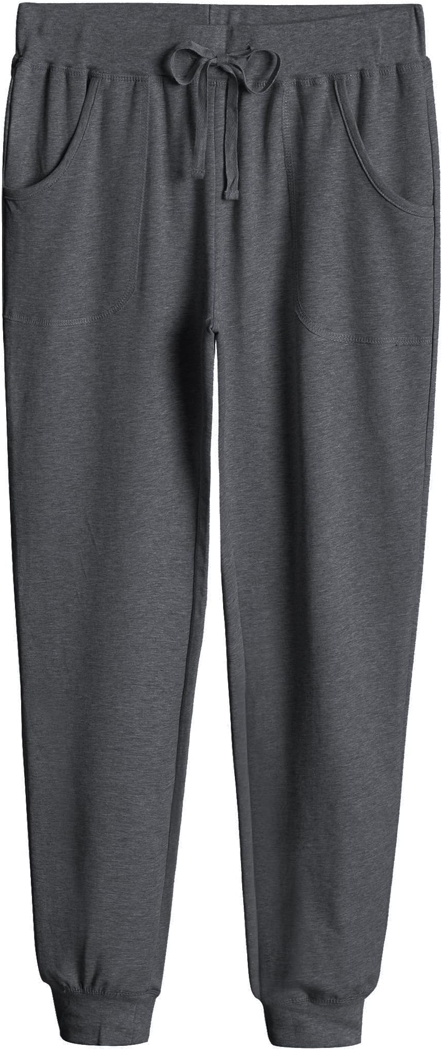 Weintee Women's Cotton Jersey Pocket Joggers