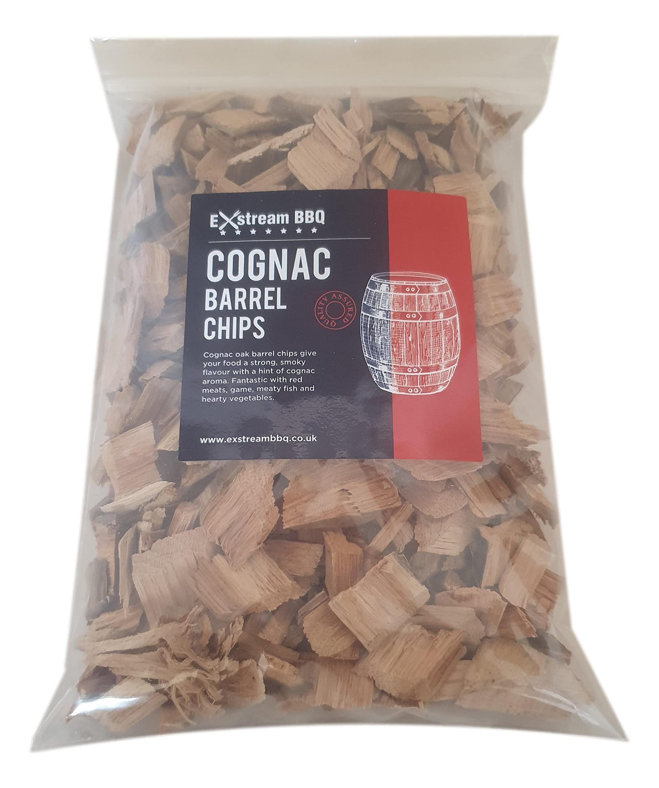 Exstream BBQ Barbecue Smoking Wood Chips *Over 16 Great Flavours in 1, 5 & 10 Litres* (Cognac Barrel 1 Litre)