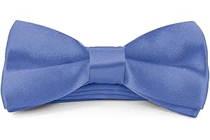 Moda Di Raza Boys Bowtie Pre-Tied Satin Formal Tuxedo Bowtie Adjustable Length Satin Kids Bow Tie