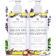 Tree to Tub Lavender Dry Hair Shampoo for Sensitive Scalp - Gentle Hydrating Dry Scalp Shampoo for Women & Men, Moisturizing Sulfate Free Shampoo w/Organic Argan Oil, Chamomile, All Natural Aloe Vera
