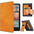 CoBak Case with Stand for Kindle Paperwhite 12th Gen 2024 Released (7") & Kindle Colorsoft Signature Edition - Durable PU Leather Cover with Auto Sleep Wake, Card Slot, Hand Strap Feature
