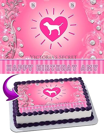 Love Pink Victoria S Secret Edible Cake Topper 11 7 X 17 5