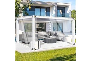 FoundGo 3'x4' Clear Tarps PVC Vinyl Transparency Tarpaulin Glass with Golden Metal Grommets，Protects Against Water, UV-Ray, Tear, Cold Weather Resistan