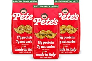 Low Carb, Protein Pasta Variety | Penne, Rotini, Elbow Macaroni with 17g Protein, 7g Carbs | Healthy, Keto Pasta Made in Ital