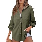 BETTE BOUTIK Womens Long Sleeve Waffle Knit Tops Fall Winter V Neck Casual Fashion Shirts