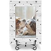 Zyoge Pet Picture Frame, Pet Memorial Dog Lovers Gifts for Women, Loss of Dog Sympathy Gift, Puppy Gifts for New Owners, Wooden Photo Frame With Iron Stand, Tabletop Decor -30
