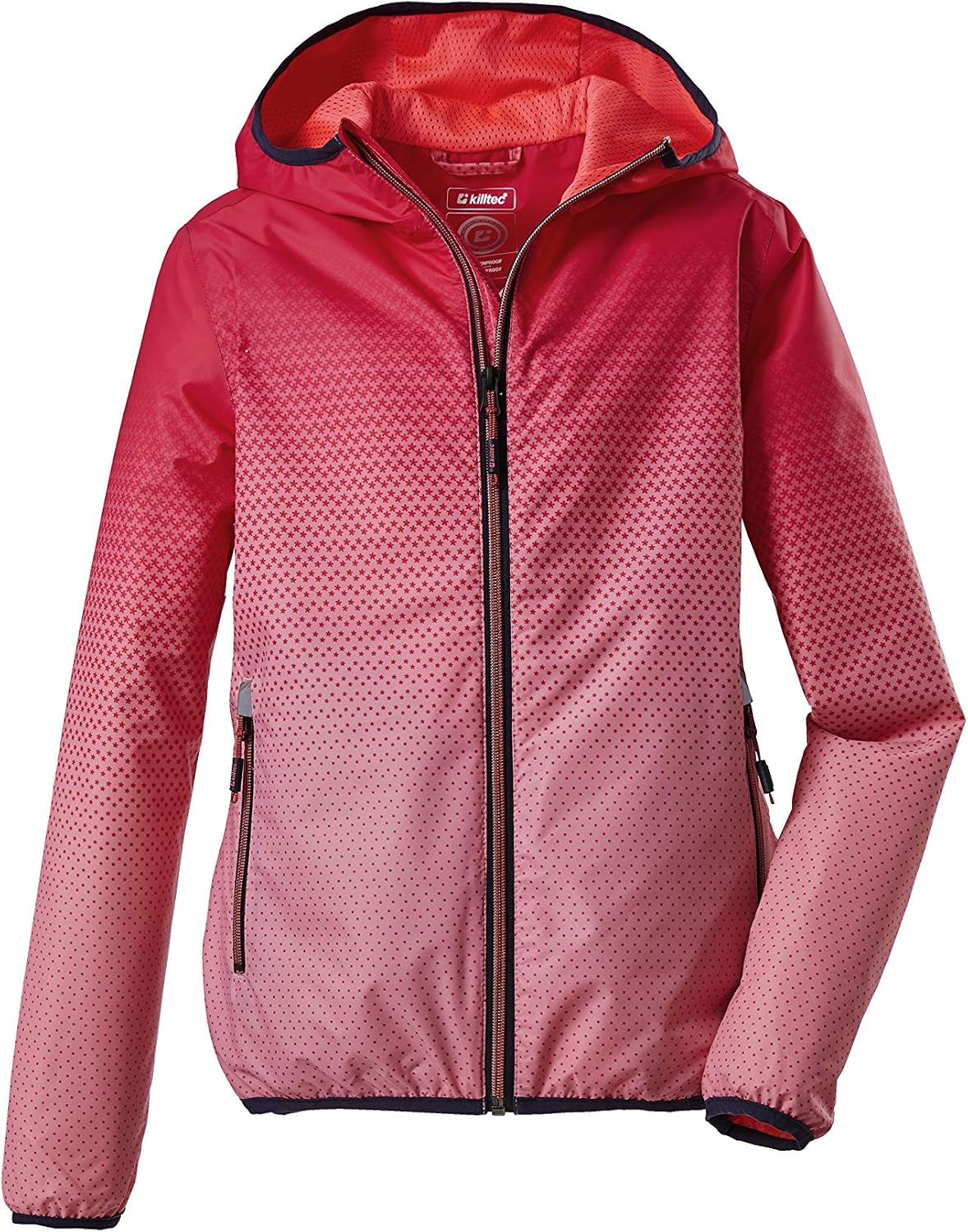 Giacca Antipioggia Per Bambine Killtec - Impermeabile 10.000 Mm, Con Cappuccio, Tasche Con Zip, Senza PFAS