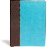 CSB Life Essentials Interactive Study Bible, Brown/Sky LeatherTouch, Black Letter, Study Commentary, Life Principles, QR Codes, Videos, Easy-to-Read Bible Serif Type