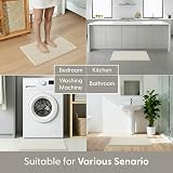 KEPLIN Non Slip Microfibre Bath Mat 40x60cm White Soft Quick Dry view 8
