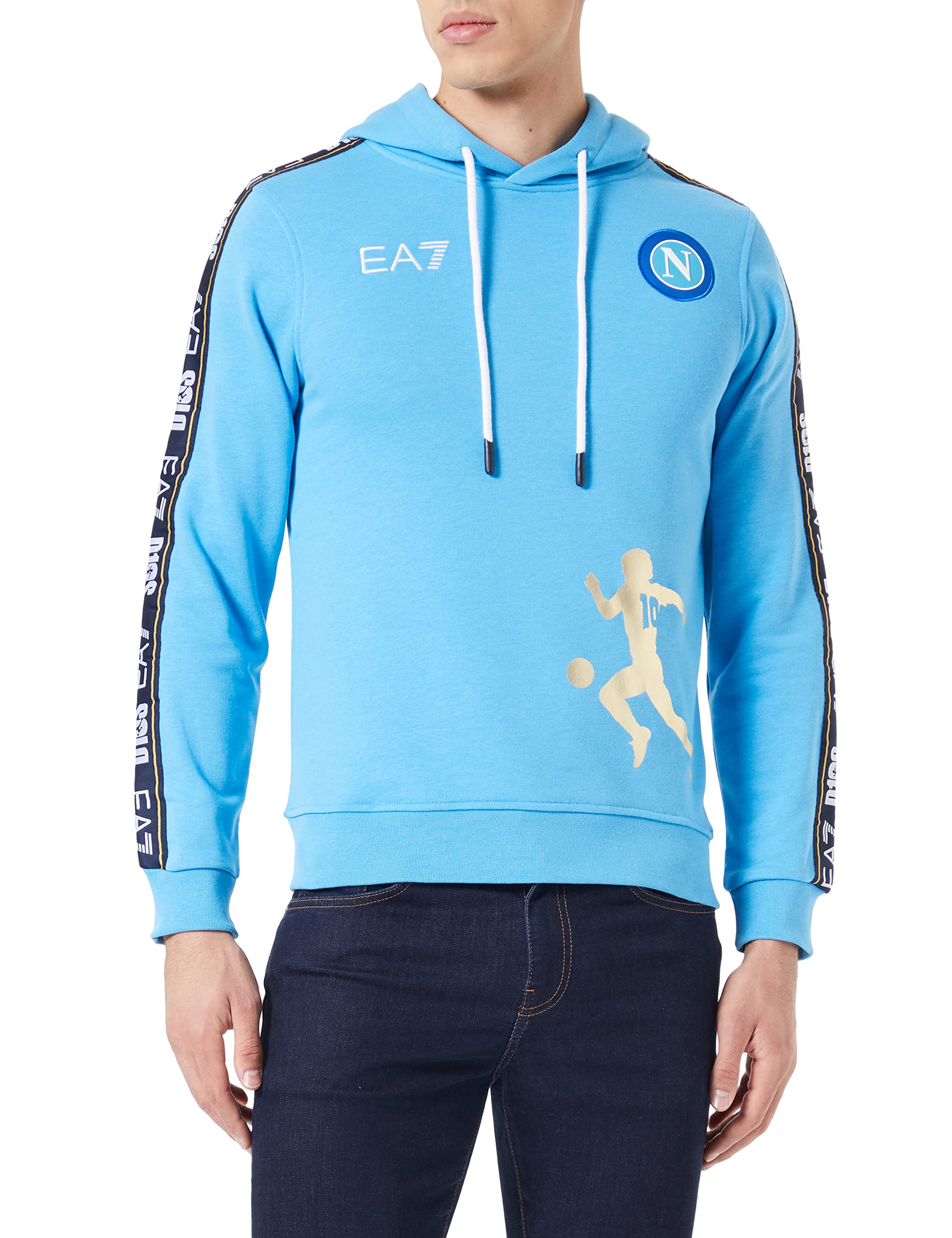 SSC Napoli Men's Sweatshirt D10s Light Blue Special Edition, lightblue, L