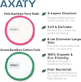 AXATY 3-Layer Reusable Makeup Remover Pads 20 Pcs Bamboo Cotton with Drawstring view 3